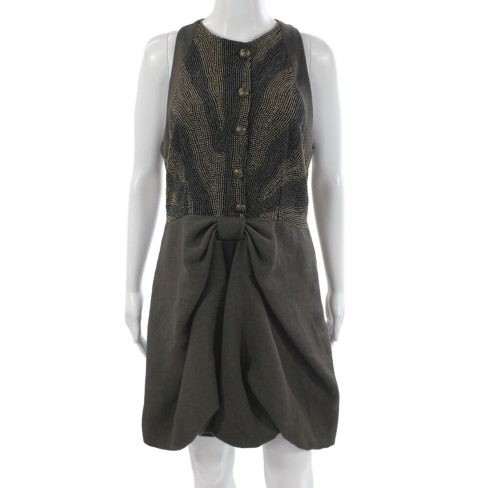 Proenza Schouler Women Tank Dress Dark Gray Sleeveless Size 10